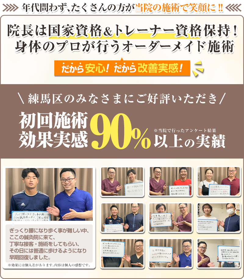 効果実感90%以上